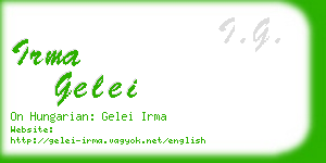 irma gelei business card